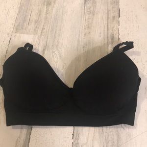 - #F4 black maternity nursing bra cute size Large Lg